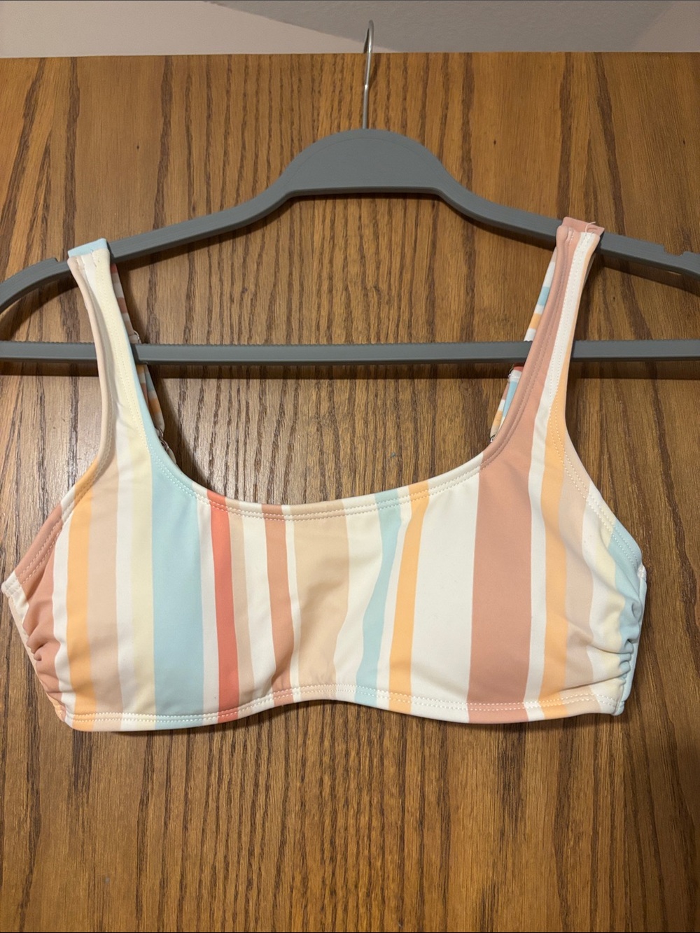 Striped Pastel Bikini Top
